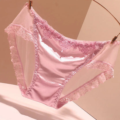 💖 Women's Panties Smooth Seamless Underpants – Satin & Lace Sexy Lingerie