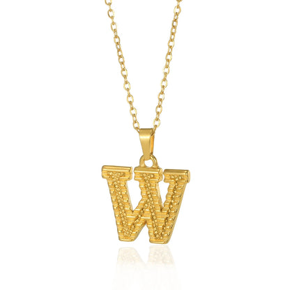 🔠 Gold Stainless Steel Initial Necklace