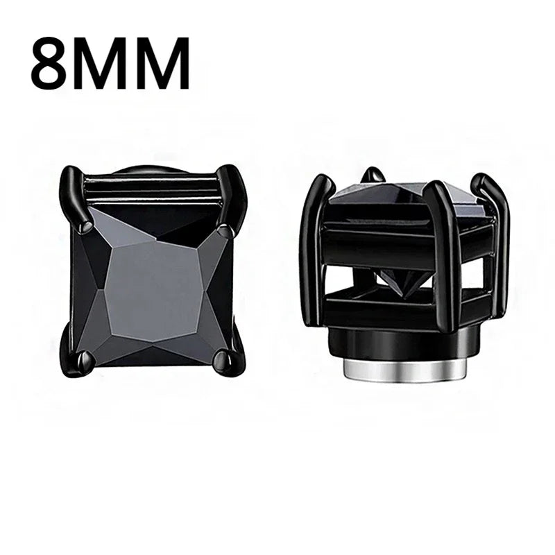 💎 1 Pair Crystal Strong Magnetic Ear Stud Clip Earrings