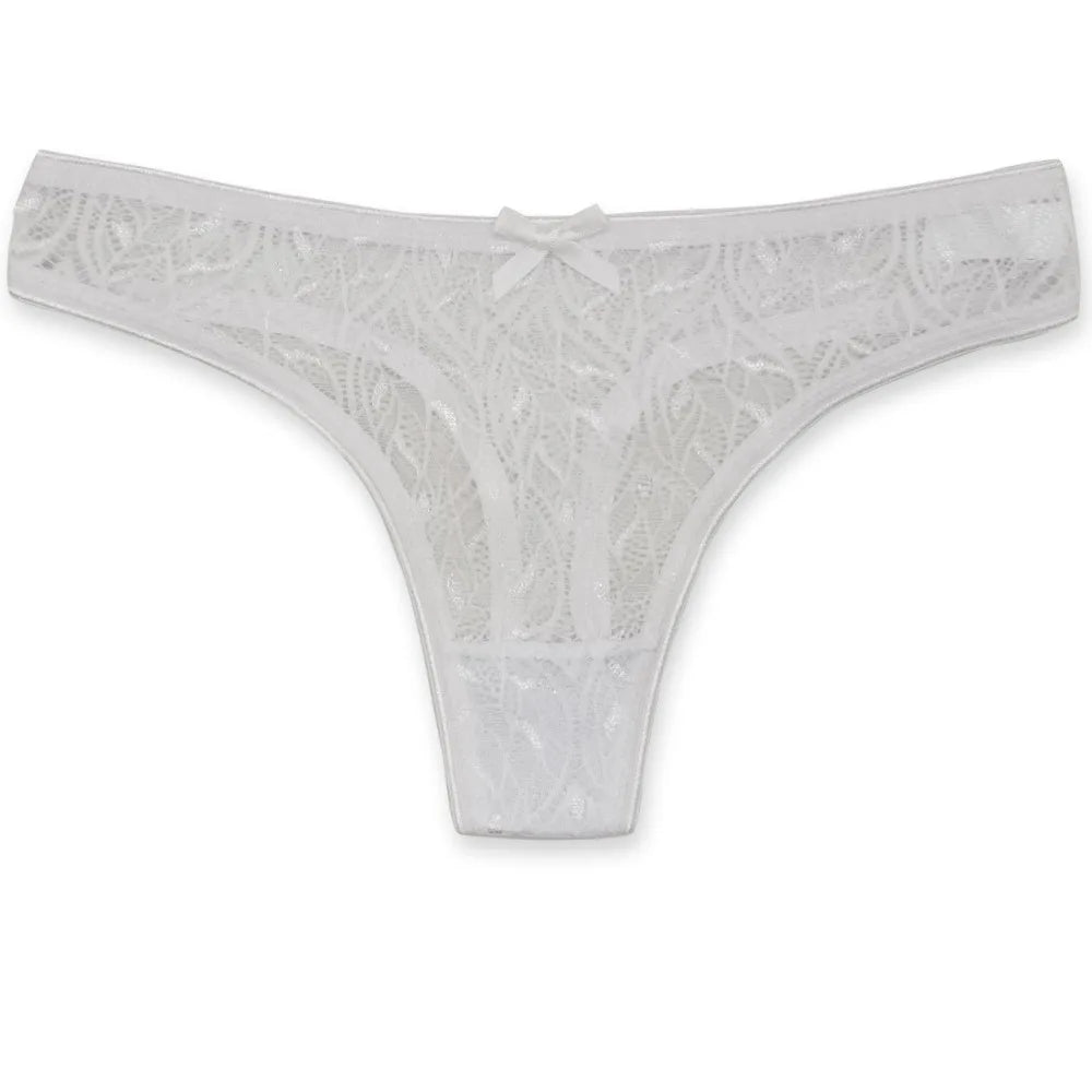 💖 Lace Patchwork Thong – Elegant Comfort Fit
