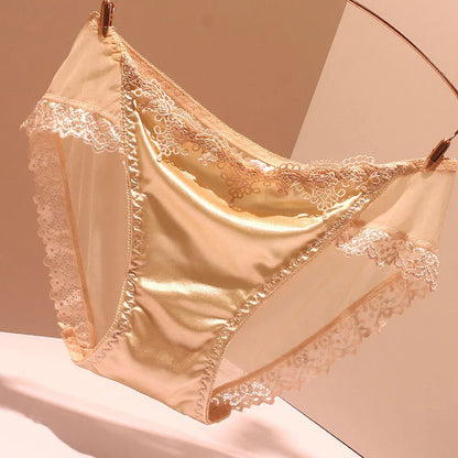 💖 Women's Panties Smooth Seamless Underpants – Satin & Lace Sexy Lingerie