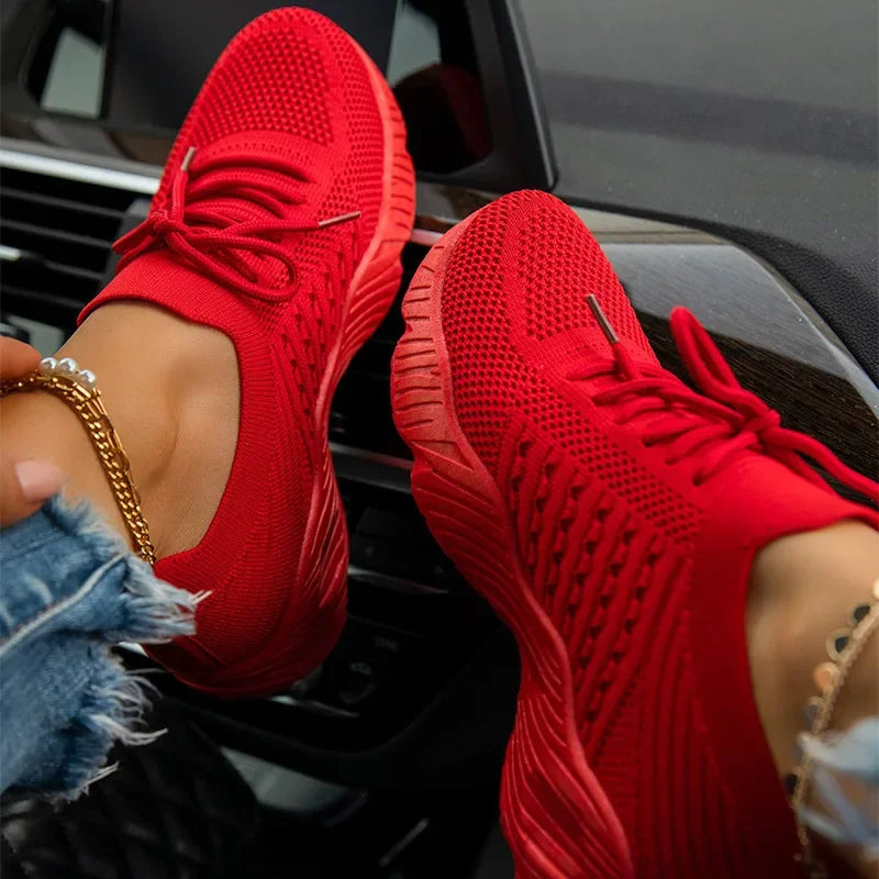 👟 Women Sneakers Breathable Lace-Up Summer Sports Shoes