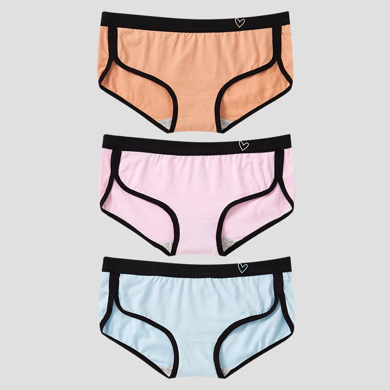 👙 BANNIROU 3Pcs Women's Briefs – Cotton Sports Fitness Panties