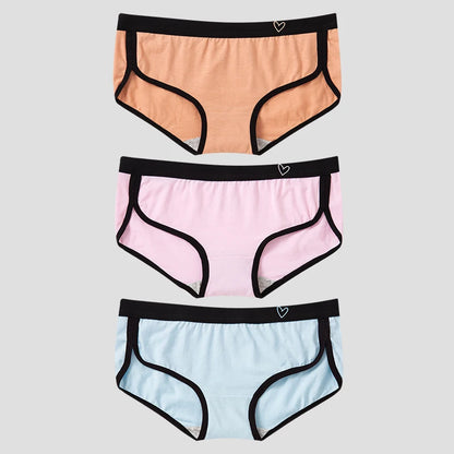 👙 BANNIROU 3Pcs Women's Briefs – Cotton Sports Fitness Panties