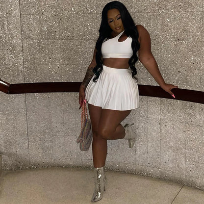 🔥 SEXY SPORTY 2-PIECE SET - Crop Top & Tennis Skirt 💪
