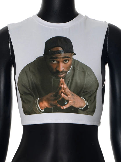 🎨 Portrait Power – The Y2K Graphic Crop Top
