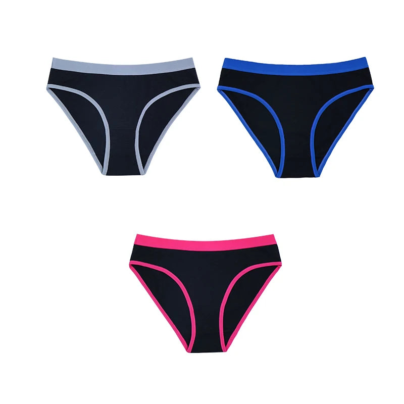 💖 3PCS Soft Cotton Sports Briefs – Comfortable & Breathable