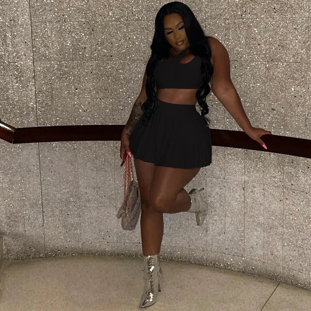 🔥 SEXY SPORTY 2-PIECE SET - Crop Top & Tennis Skirt 💪