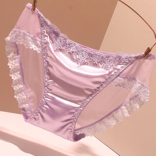 💖 Women's Panties Smooth Seamless Underpants – Satin & Lace Sexy Lingerie