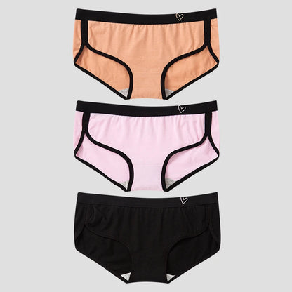 👙 BANNIROU 3Pcs Women's Briefs – Cotton Sports Fitness Panties