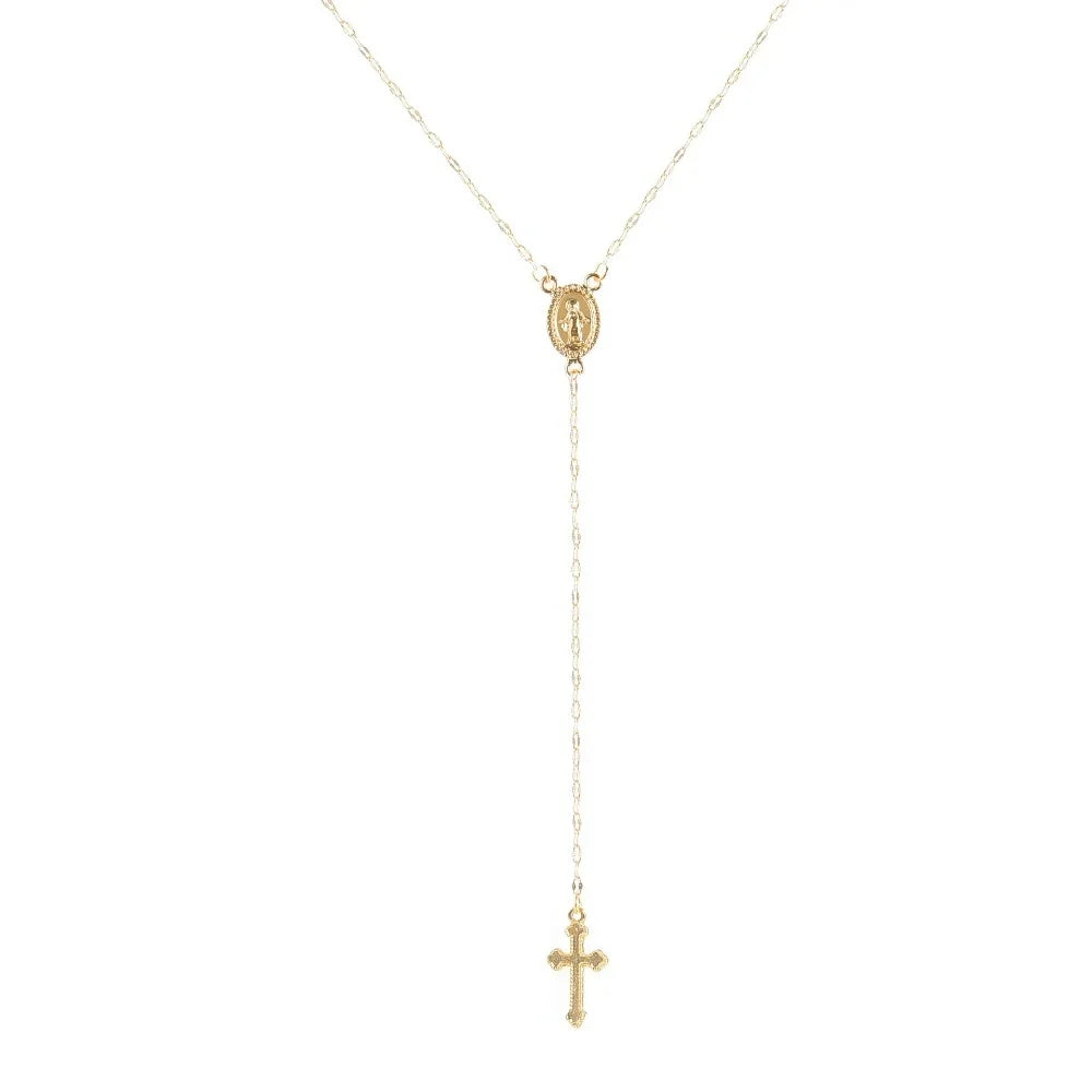 ✝️ 2024 New Vintage Christian Cross Bohemia Rosary Pendant Necklace