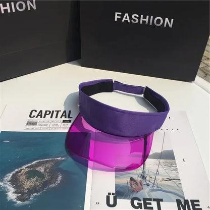 🕶️ Transparent Anti-UV Sun Visor – Stylish Summer Protection