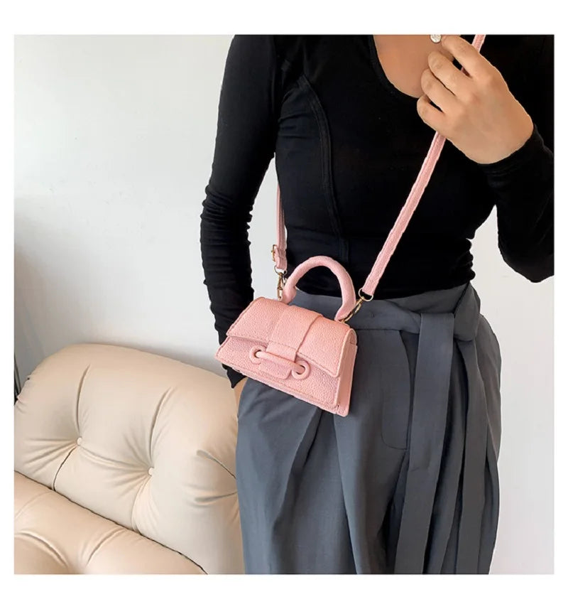 🧩 Mini PU Crossbody Bag – Trendy & Compact