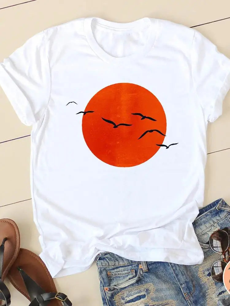 👚 Love Simple Printed T-Shirt – European & American Style
