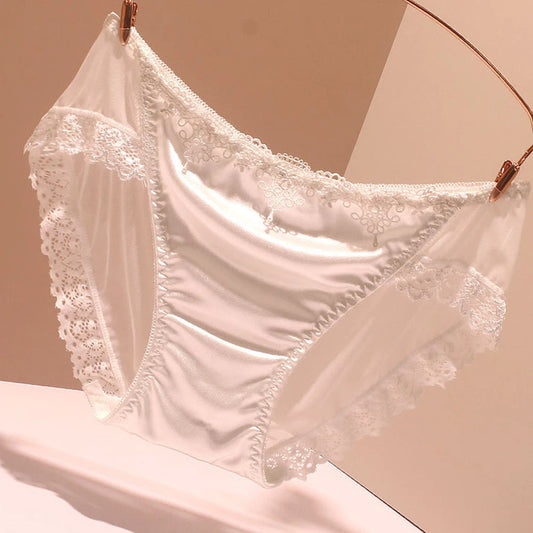💖 Women's Panties Smooth Seamless Underpants – Satin & Lace Sexy Lingerie