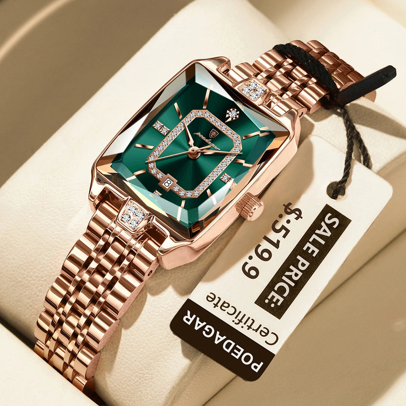 💼 POEDAGAR Luxury Rectangle Watch