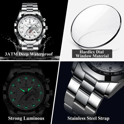 ⏱️ POEDAGAR Business Military Men’s Watch