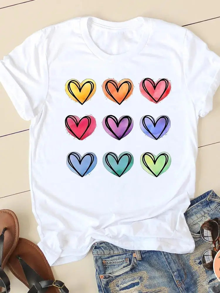👚 Love Simple Printed T-Shirt – European & American Style