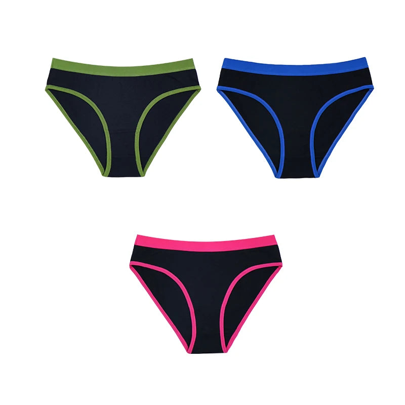 💖 3PCS Soft Cotton Sports Briefs – Comfortable & Breathable