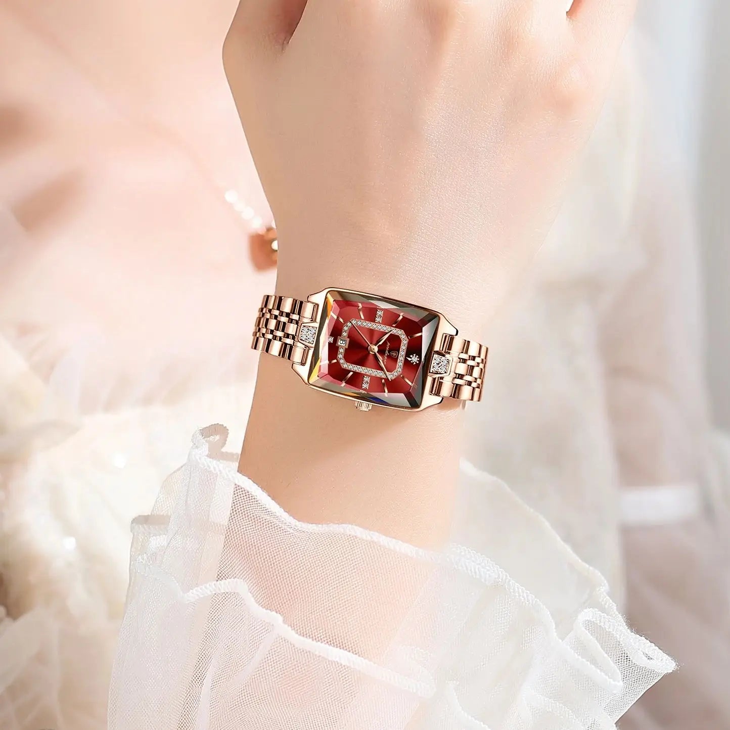 💼 POEDAGAR Luxury Rectangle Watch