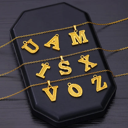 🔠 Gold Stainless Steel Initial Necklace