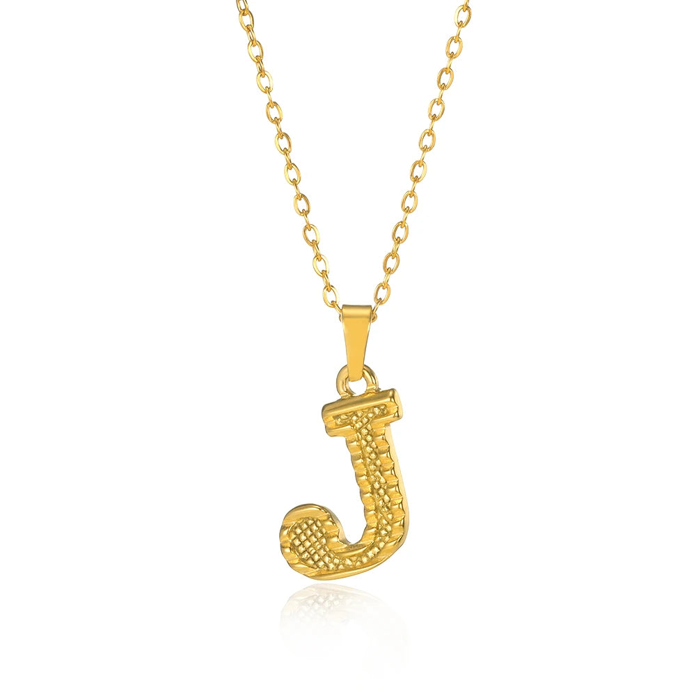 🔠 Gold Stainless Steel Initial Necklace