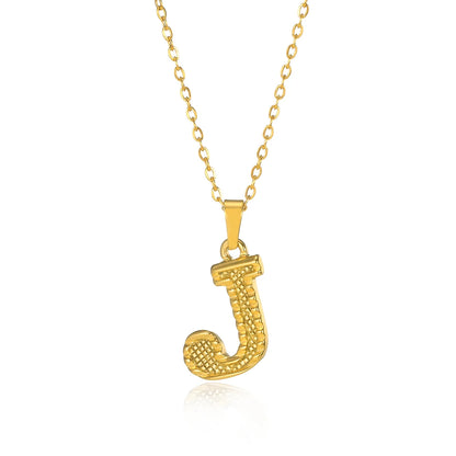 🔠 Gold Stainless Steel Initial Necklace