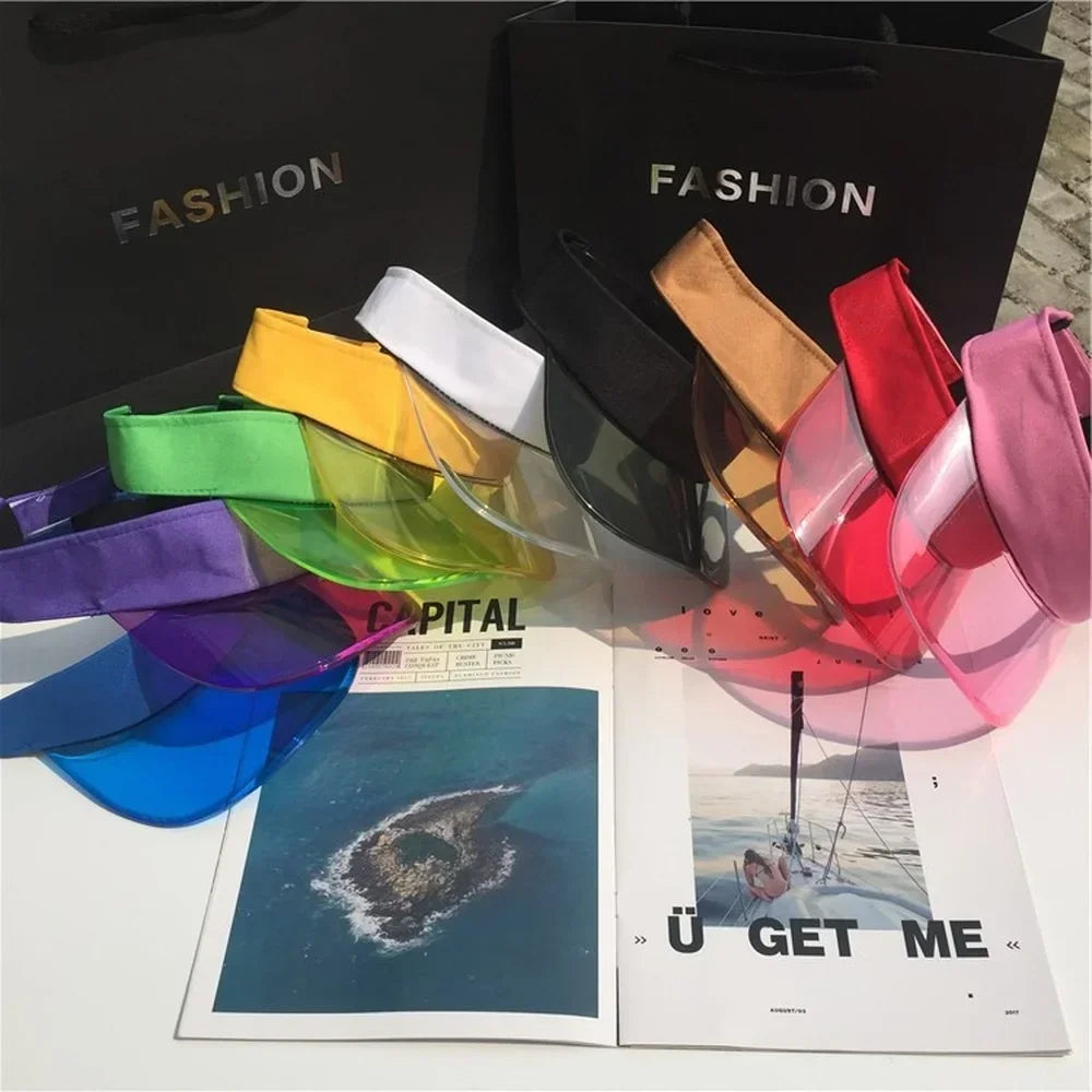 🕶️ Transparent Anti-UV Sun Visor – Stylish Summer Protection