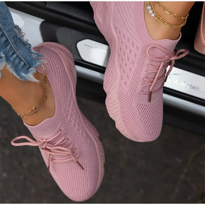 👟 Women Sneakers Breathable Lace-Up Summer Sports Shoes