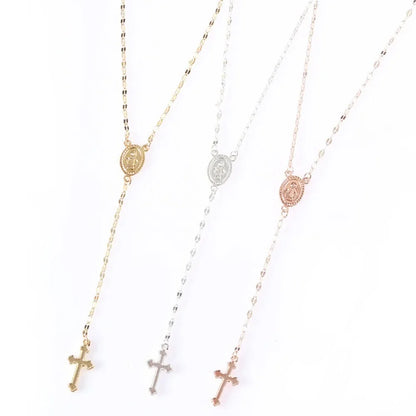 ✝️ 2024 New Vintage Christian Cross Bohemia Rosary Pendant Necklace