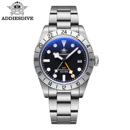 🕶️ ADDIESDIVE GMT Men's Luxury Quartz Watch