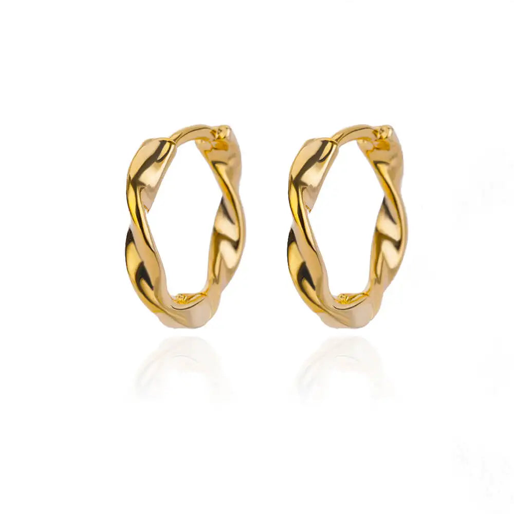 ✨ Heart Stainless Steel Hoop Earrings – Sparkling Elegance