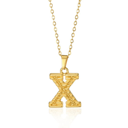 🔠 Gold Stainless Steel Initial Necklace