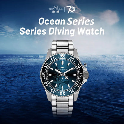 🌊 Seagull 44mm Diving Watch – Ocean Series Automatic Mechanical Watch
