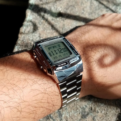 ⌚ Casio Vintage Silver Watch – Classic Digital Style for Men