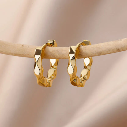 ✨ Heart Stainless Steel Hoop Earrings – Sparkling Elegance