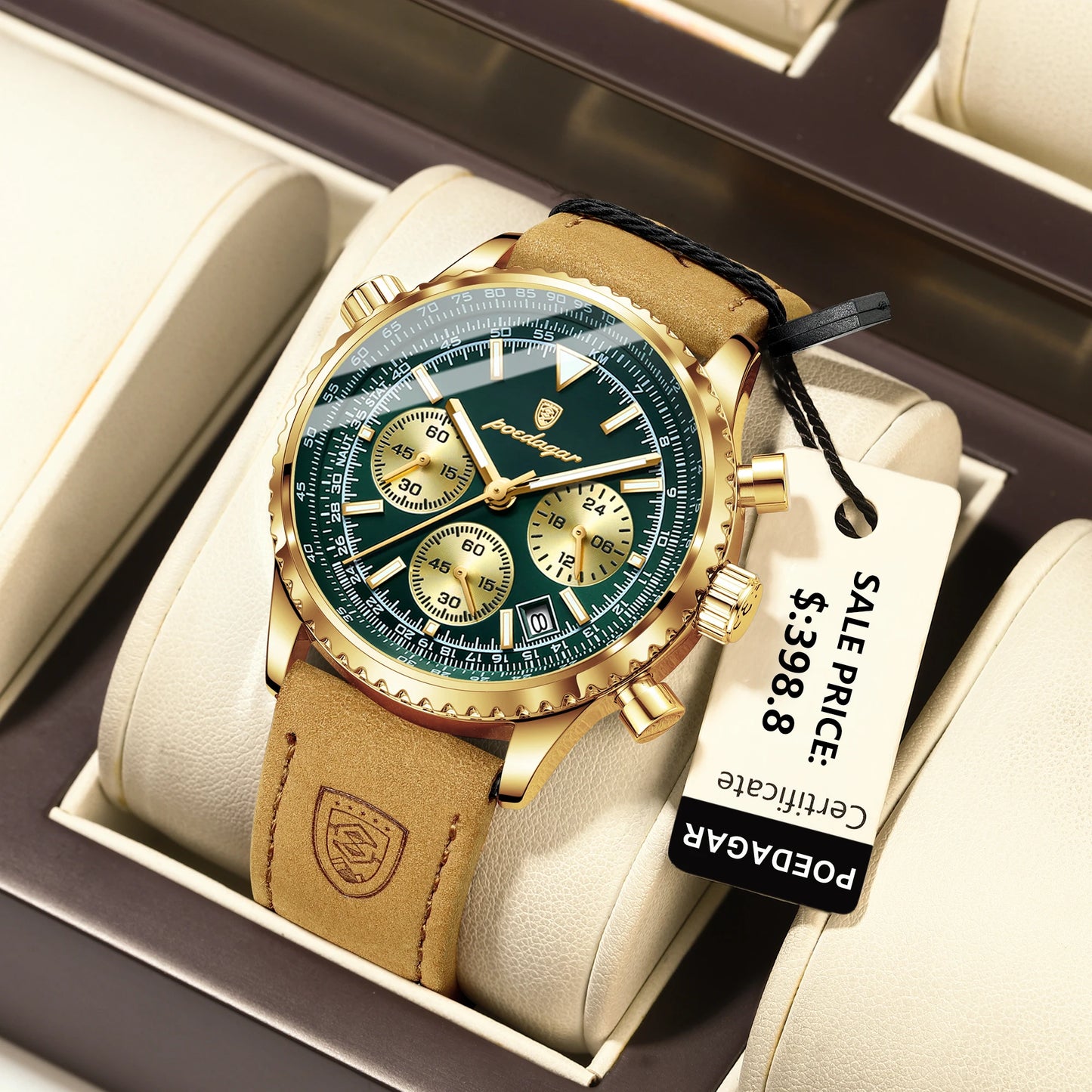 ⏱️ POEDAGAR Luxury Men’s Quartz Watch