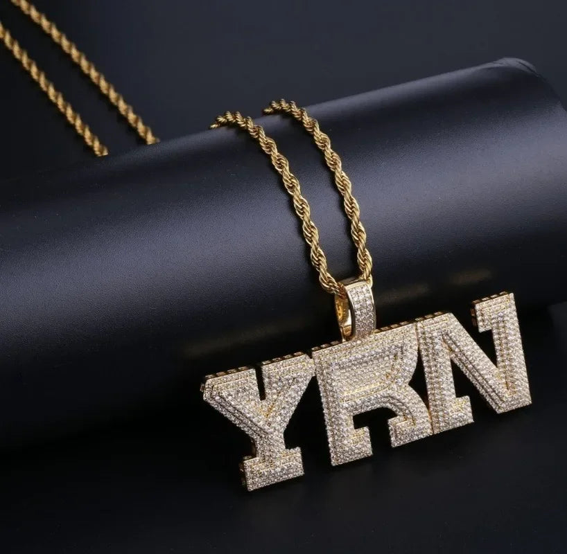 💎 Ice Crystal Alphabet Pendant 🔥