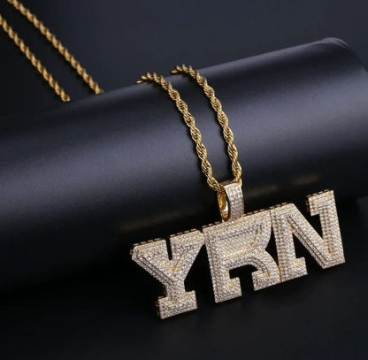 💎 Ice Crystal Alphabet Pendant 🔥