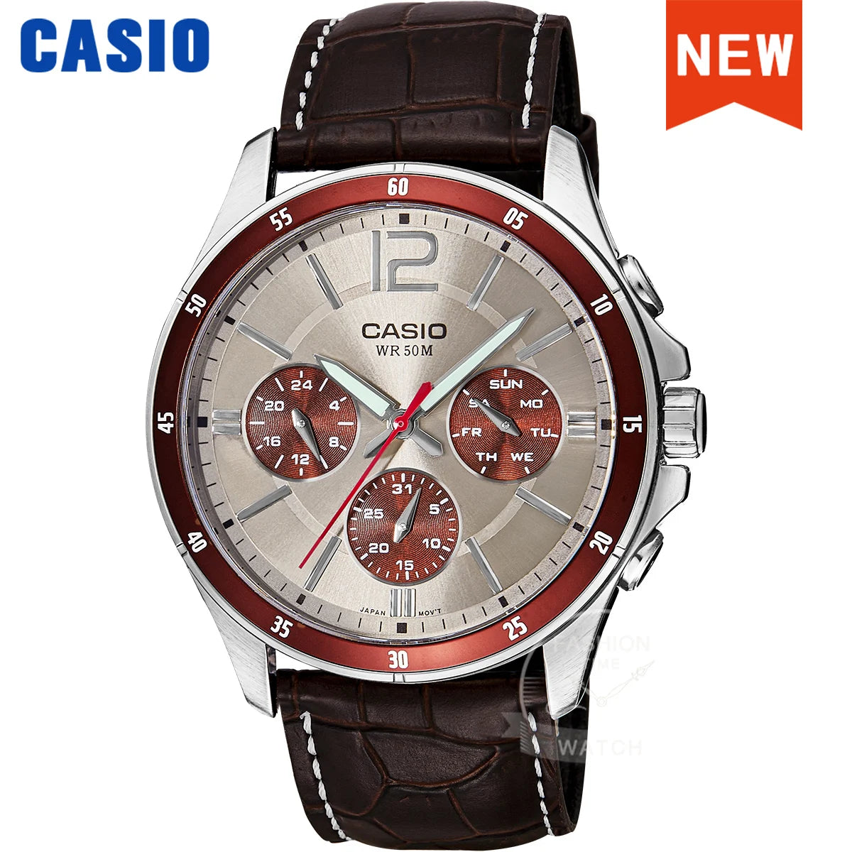💼 Casio Luxury Quartz Watch – Military Style for Business & Adventure