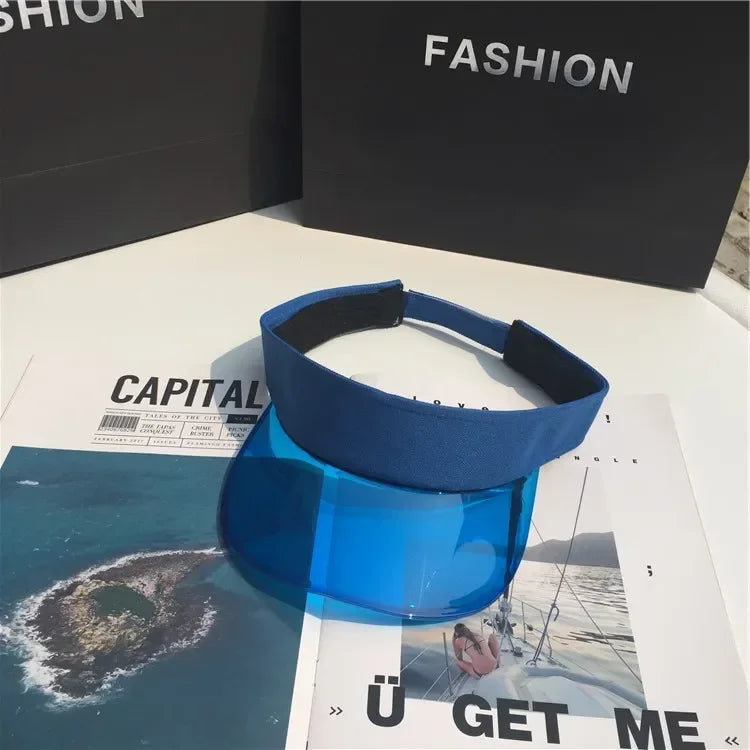 🕶️ Transparent Anti-UV Sun Visor – Stylish Summer Protection