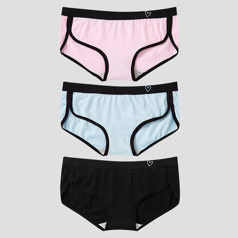 👙 BANNIROU 3Pcs Women's Briefs – Cotton Sports Fitness Panties