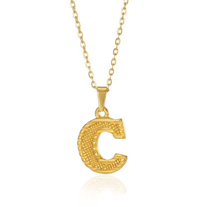 🔠 Gold Stainless Steel Initial Necklace