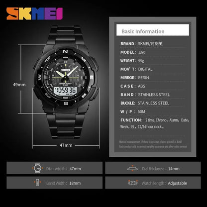 ⌚ SKMEI 1370 Men's Luxury Steel Business Watch