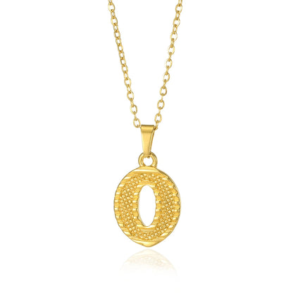 🔠 Gold Stainless Steel Initial Necklace