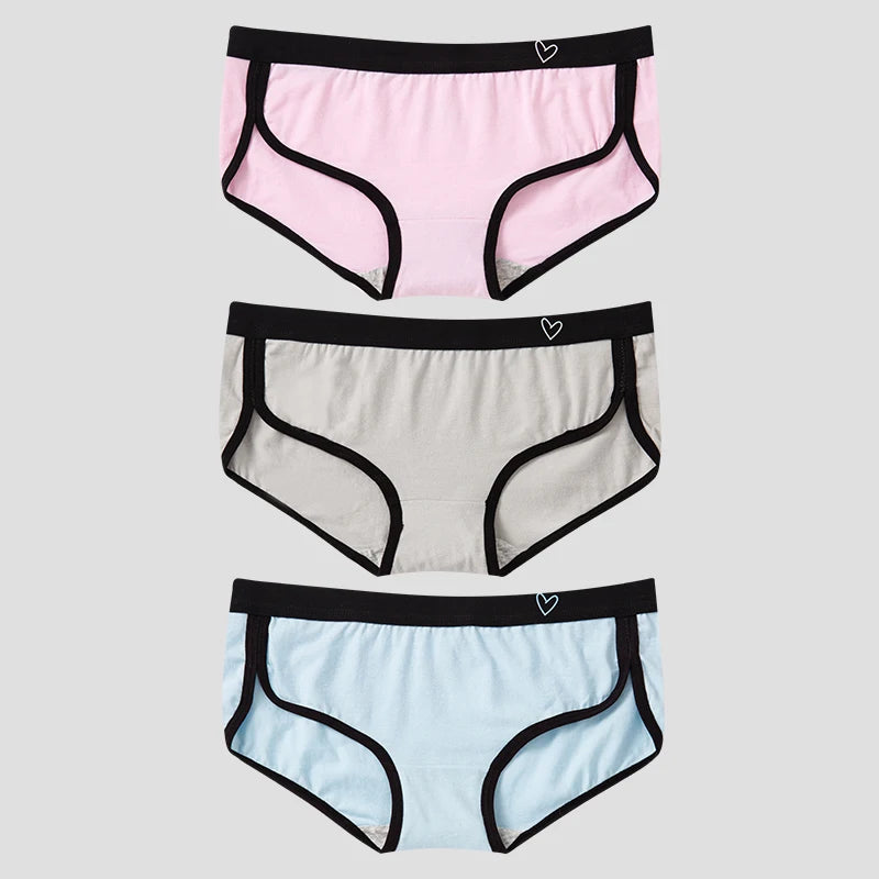 👙 BANNIROU 3Pcs Women's Briefs – Cotton Sports Fitness Panties