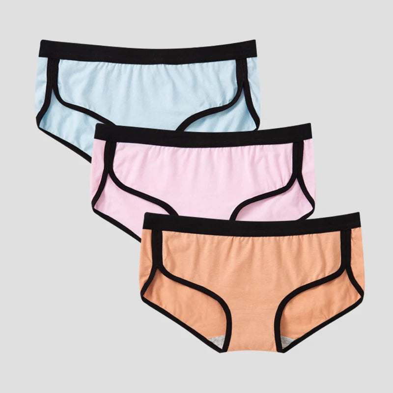 👙 BANNIROU 3Pcs Women's Briefs – Cotton Sports Fitness Panties