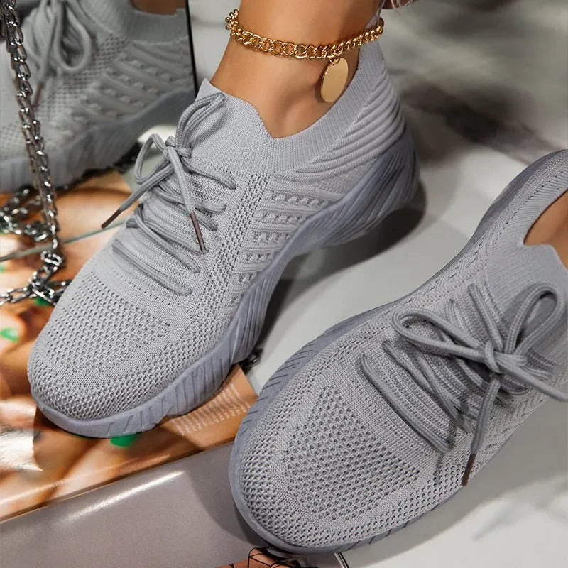 👟 Women Sneakers Breathable Lace-Up Summer Sports Shoes