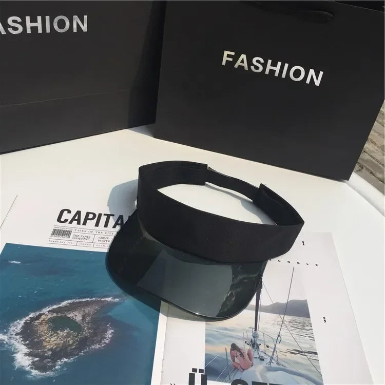 🕶️ Transparent Anti-UV Sun Visor – Stylish Summer Protection