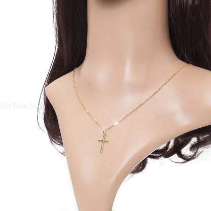 🌟 Gold Cross Necklace – Elegant Faith-Inspired Jewelry